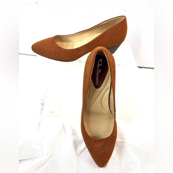 CL by Laundry 9 Workwear Pumps Faux Suede Heels in Medium Cinnamon - Picture 8 of 8